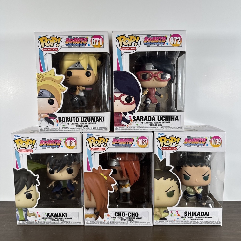 Funko Pop! Boruto Naruto Next Generations Lot 671 672 1036 1037 1039 Figures